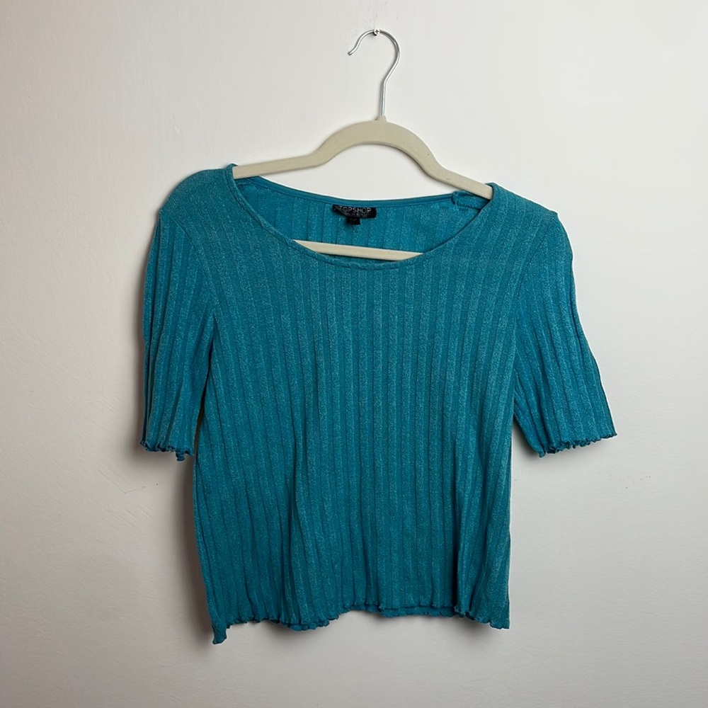 Topshop Teal T-shirt